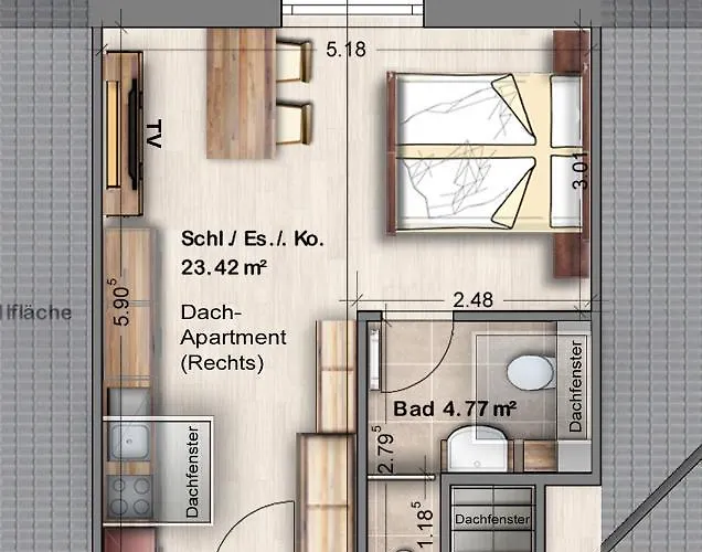 Lägenhet -neubau- 30qm Dach-apartment